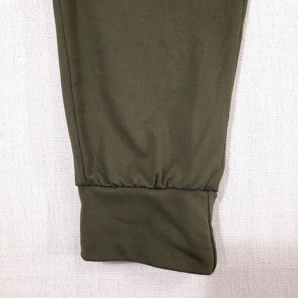 Leggings Depot Joggers Track Cuff Sweatpants Size Medium Pockets Olive Green - Picture 5 of 11